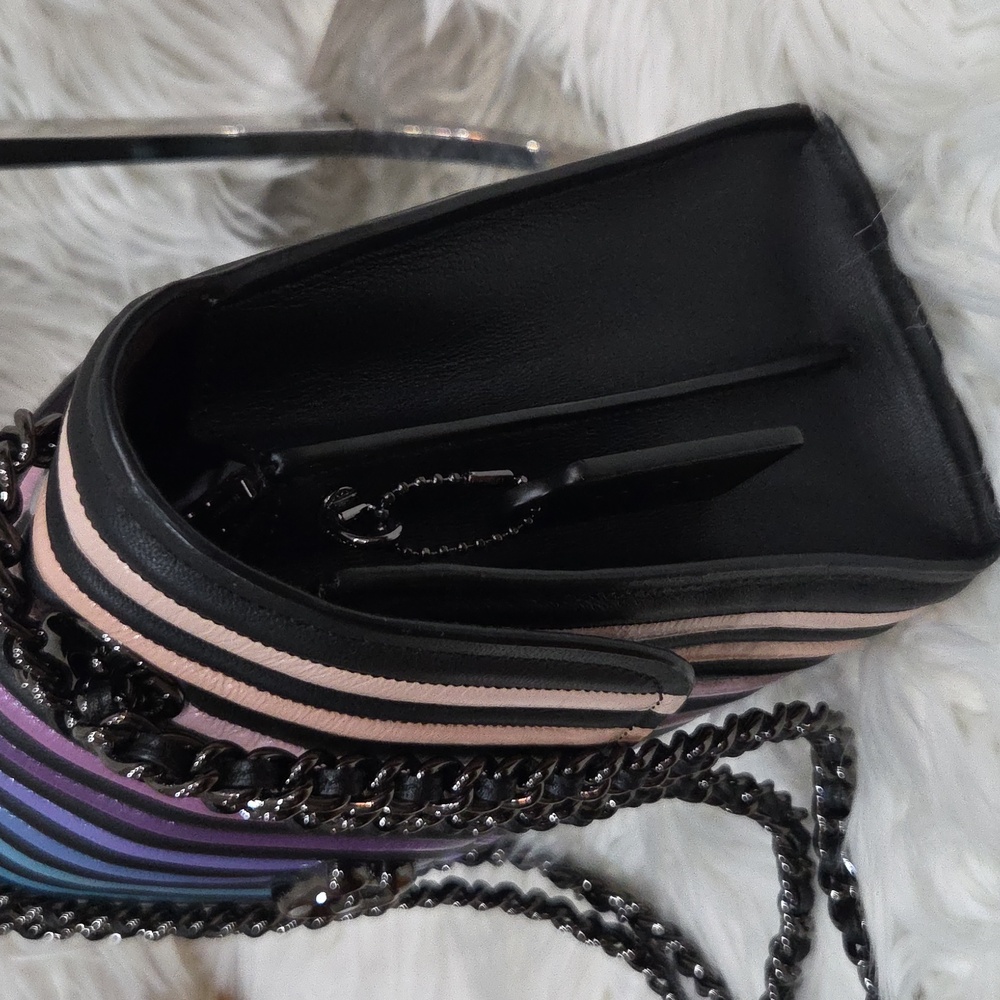 🌈🔹️COACH🔹️ Parker Ombrè Quilted Striped Multicolor Women's Bag + Wallet Set - Picture 10 of 17